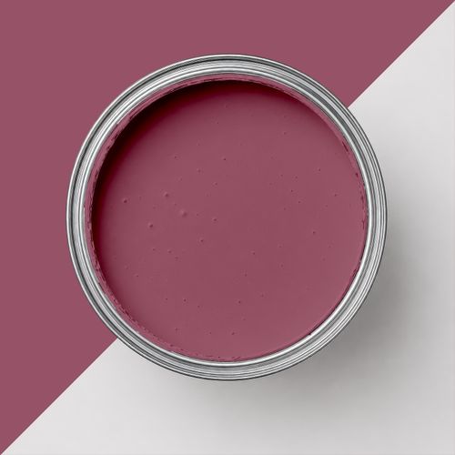 Geöffnete Farbdose mit Farbe "Beerenrot"