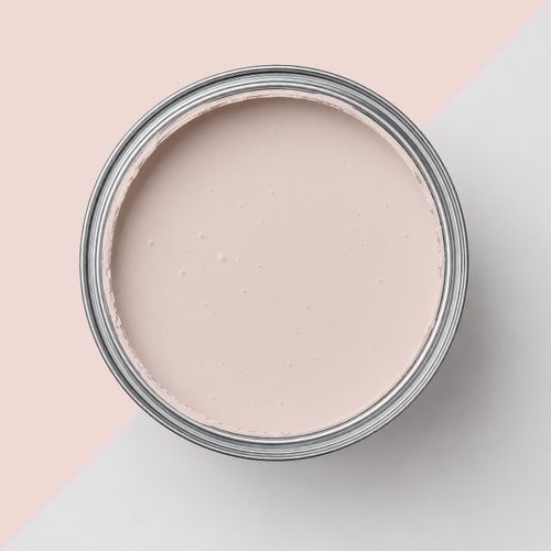 Geöffnete Farbdose mit Farbe "Blütenrosa"