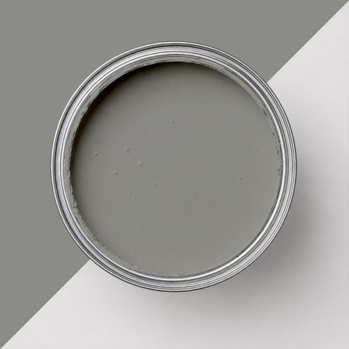 Geöffnete Farbdose mit Farbe "Graphitnebel"