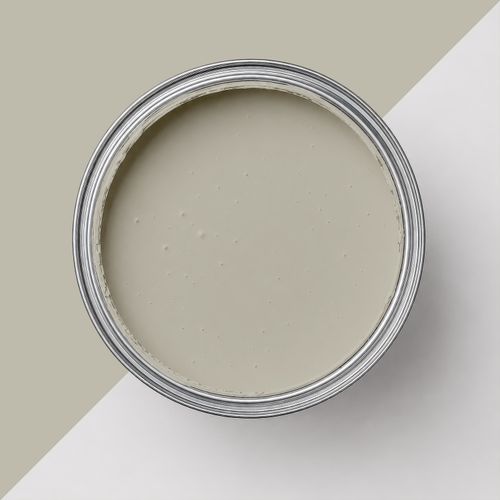 Geöffnete Farbdose mit Farbe "Nebelschwaden"